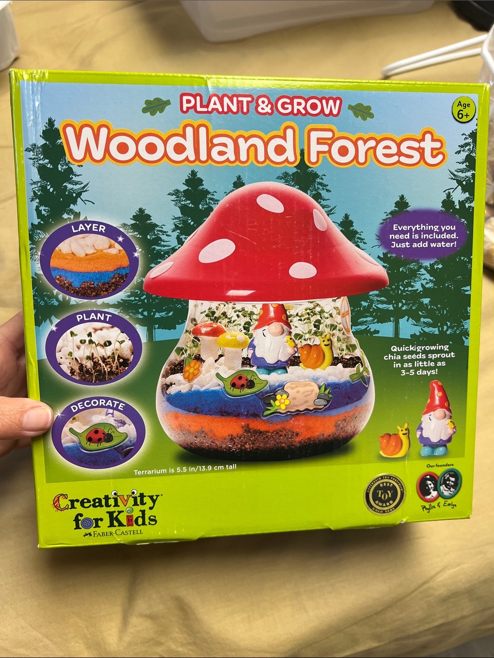 Creativity for Kids Plant & Grow Woodland Forest Terrarium - Red